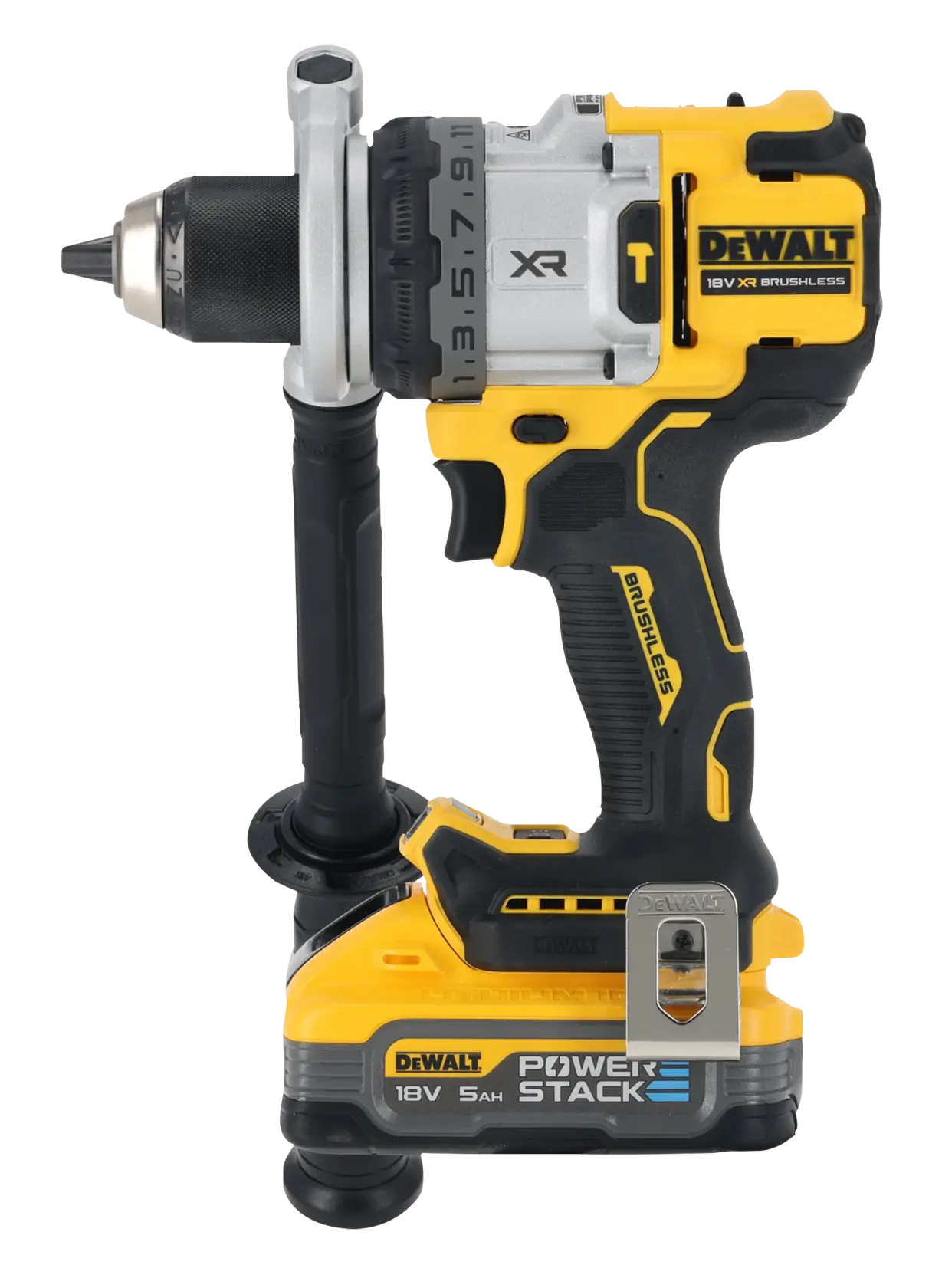 18V XR prémium szénkefe nélküli ütvefúró-csavarozó - 2 × 5,0 Ah-s POWERSTACK akkumulátor