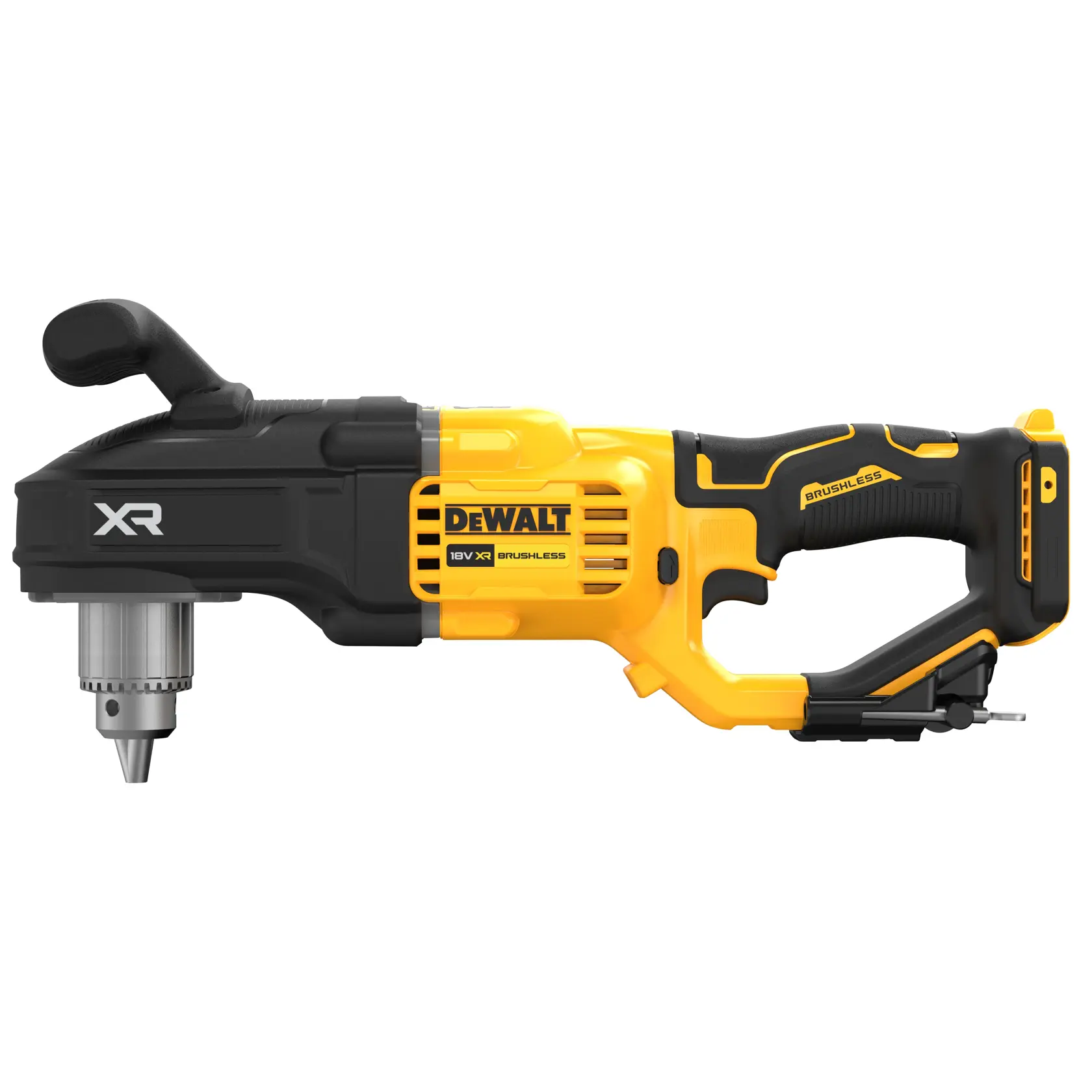 DEWALT 18V XR fúrógép derékszögű gerenda- és oszlopfúró szénkefe nélküli csak gép)