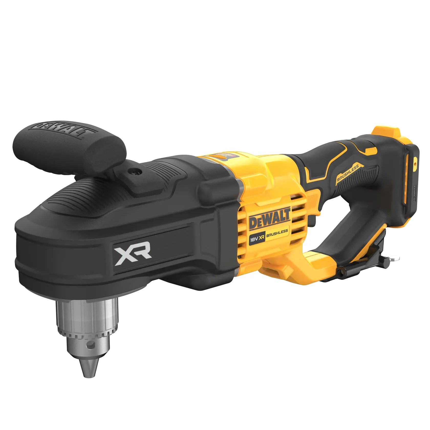 DEWALT 18V XR fúrógép derékszögű gerenda- és oszlopfúró szénkefe nélküli csak gép)