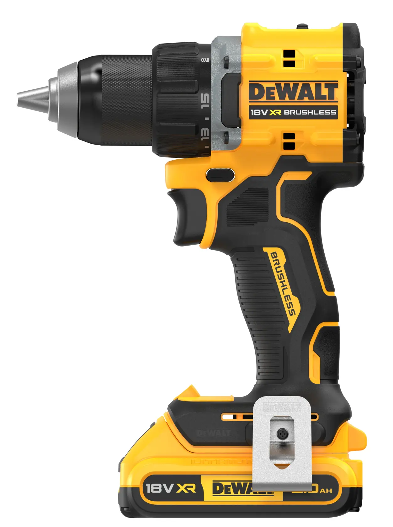 18V XR szénkefe nélküli, kompakt fúró-csavarozó - 2 x 4 Ah
