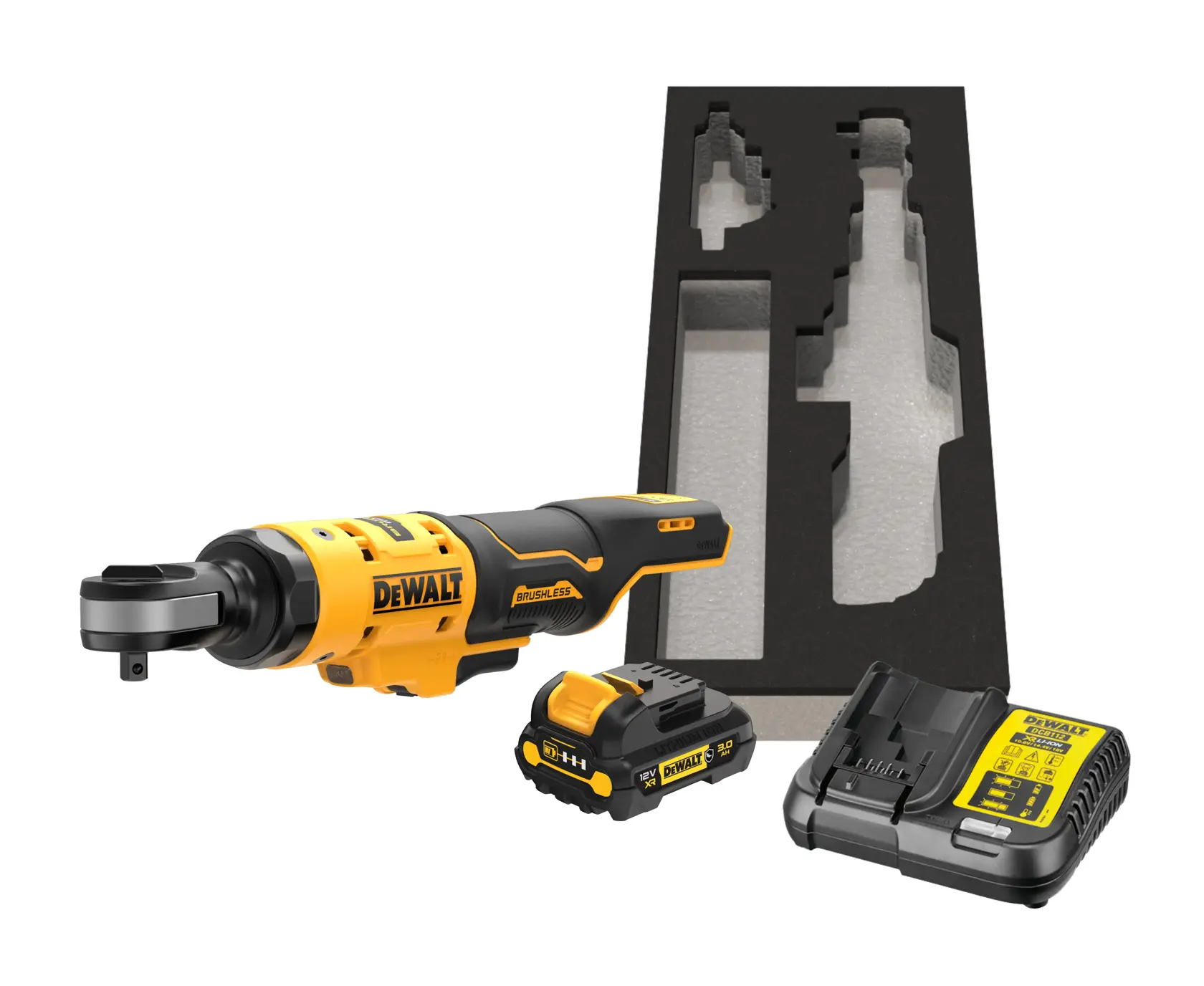 12 V XR kefe nélküli racsnis kulcs, 3/8 hüvelyk - 1 X 3 Ah GFN akkumulátor