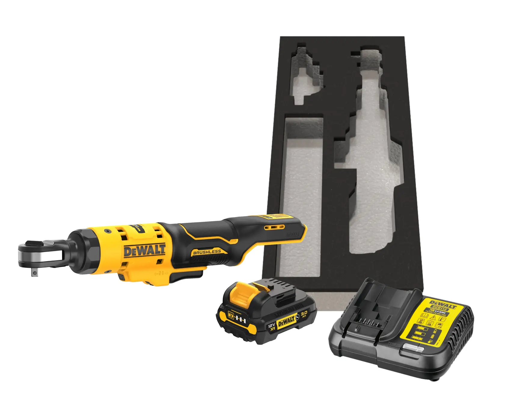 12 V XR 1/4 hüvelykes, kefe nélküli racsnis kulcs - 1 X 3 Ah GFN akkumulátor