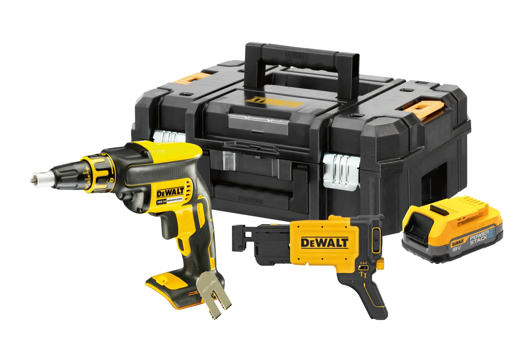 18V XR Li-Ion gipszkartoncsavarozó 1 × POWERSTACK 1,7 Ah akkumulátorral töltő nélkül