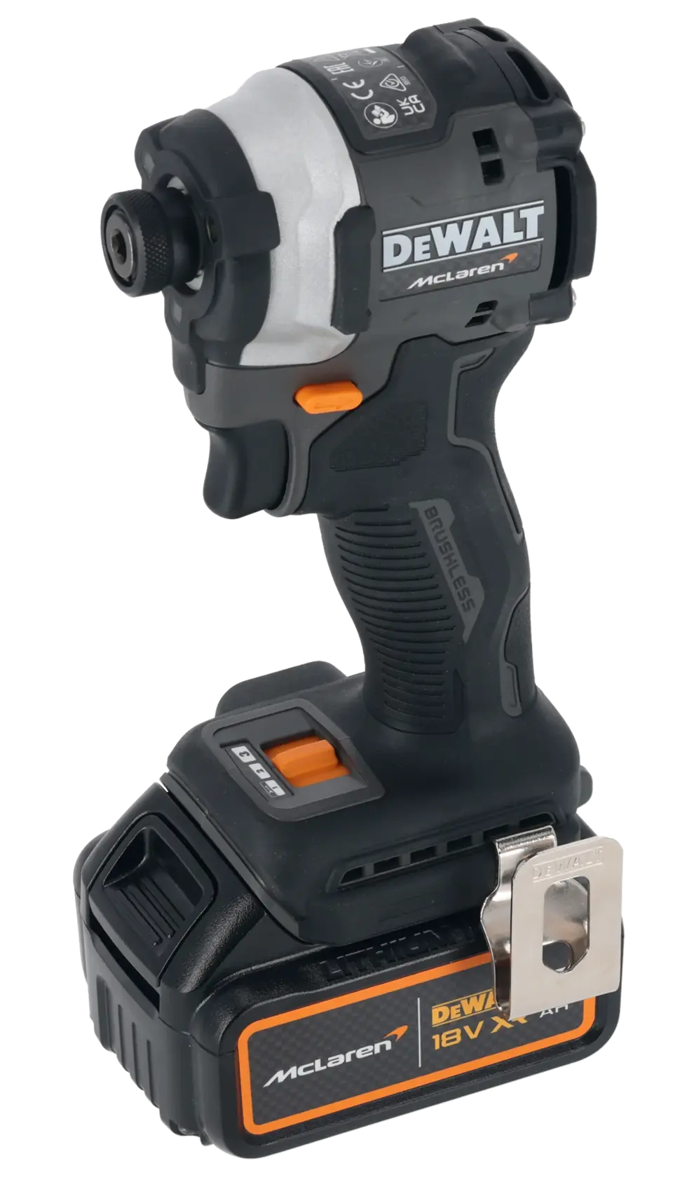 DEWALT x McLaren F1 Team 18 V XR szénkefe nélküli ütvefúró-csavarozó - 1 x 4 AH