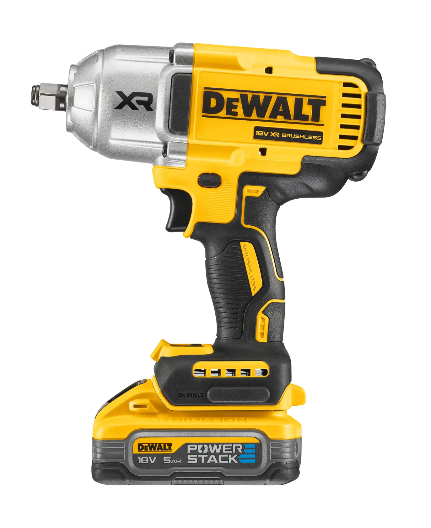18V Szénkefe nélküli 1/2" ÜTVECSAVAROZÓ, 2 db 5,0 Ah Powerstack akkumulátorral, töltővel, TSTAK kofferben.