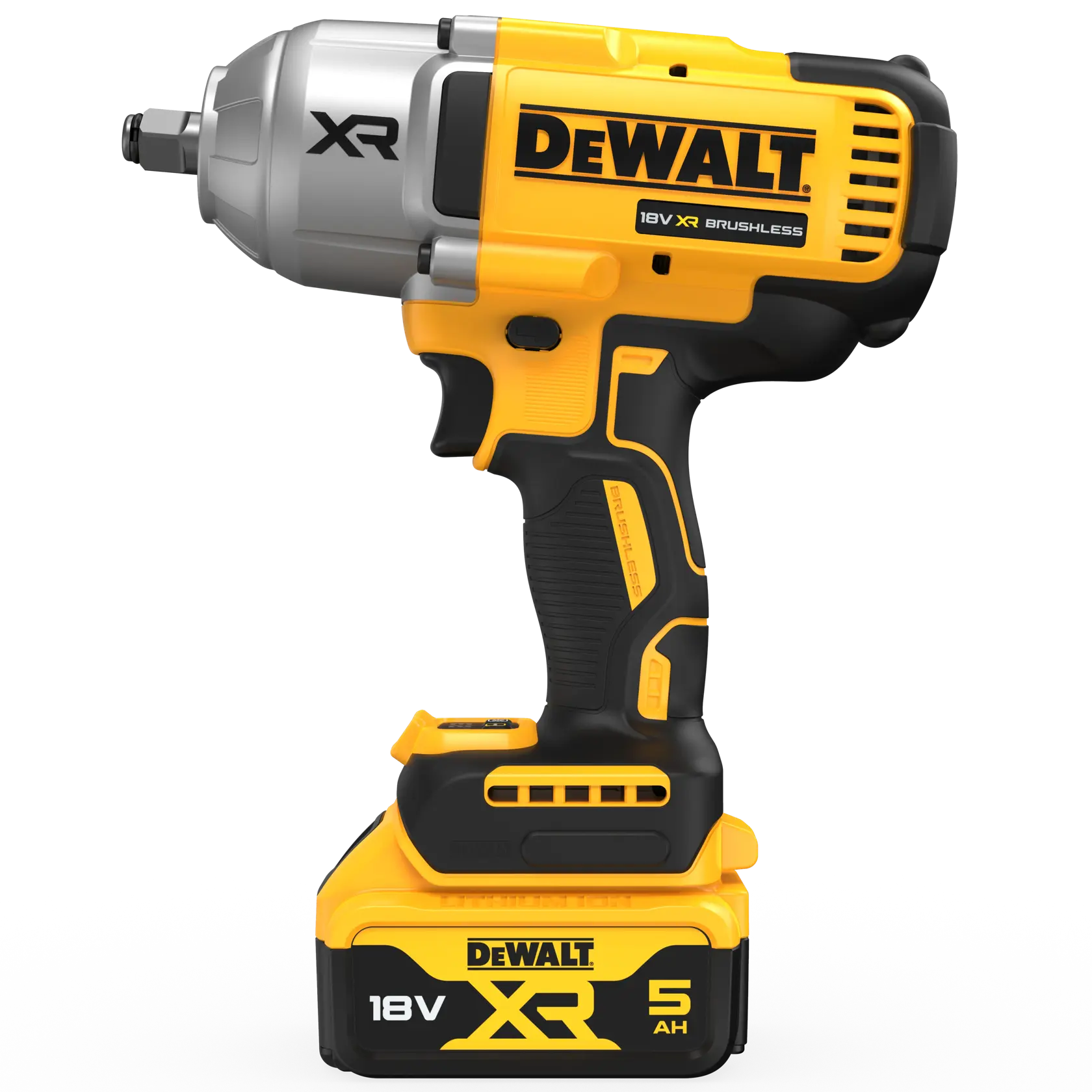 DEWALT 18V XR ütvecsavarozó 1/2", nagy nyomaték, szénkefe nélküli 2×5Ah akkumulátorral
