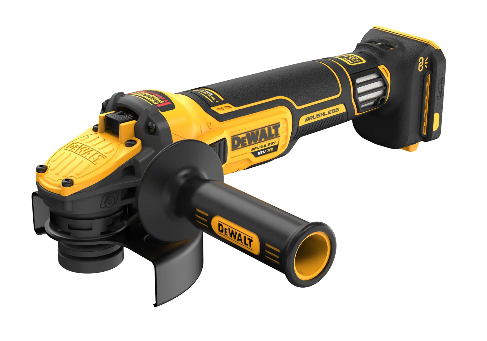 18V XR Állítható fordulatszámú sarokcsiszológép FlexVolt Advantage funkcióval