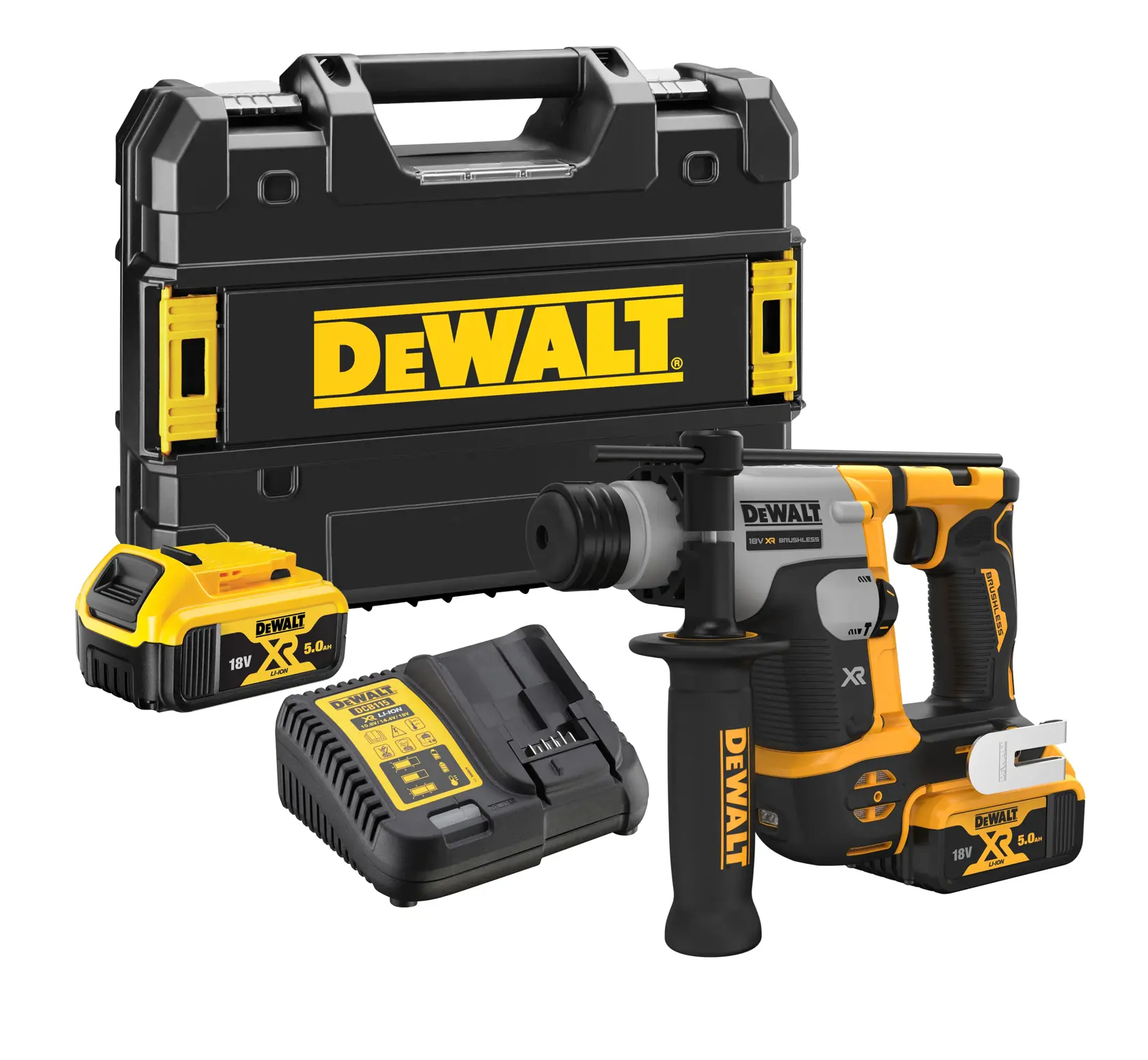 18V XR SDS-Plus fúrókalapács POWERSTACK 2 × 1,7Ah, töltő, koffer