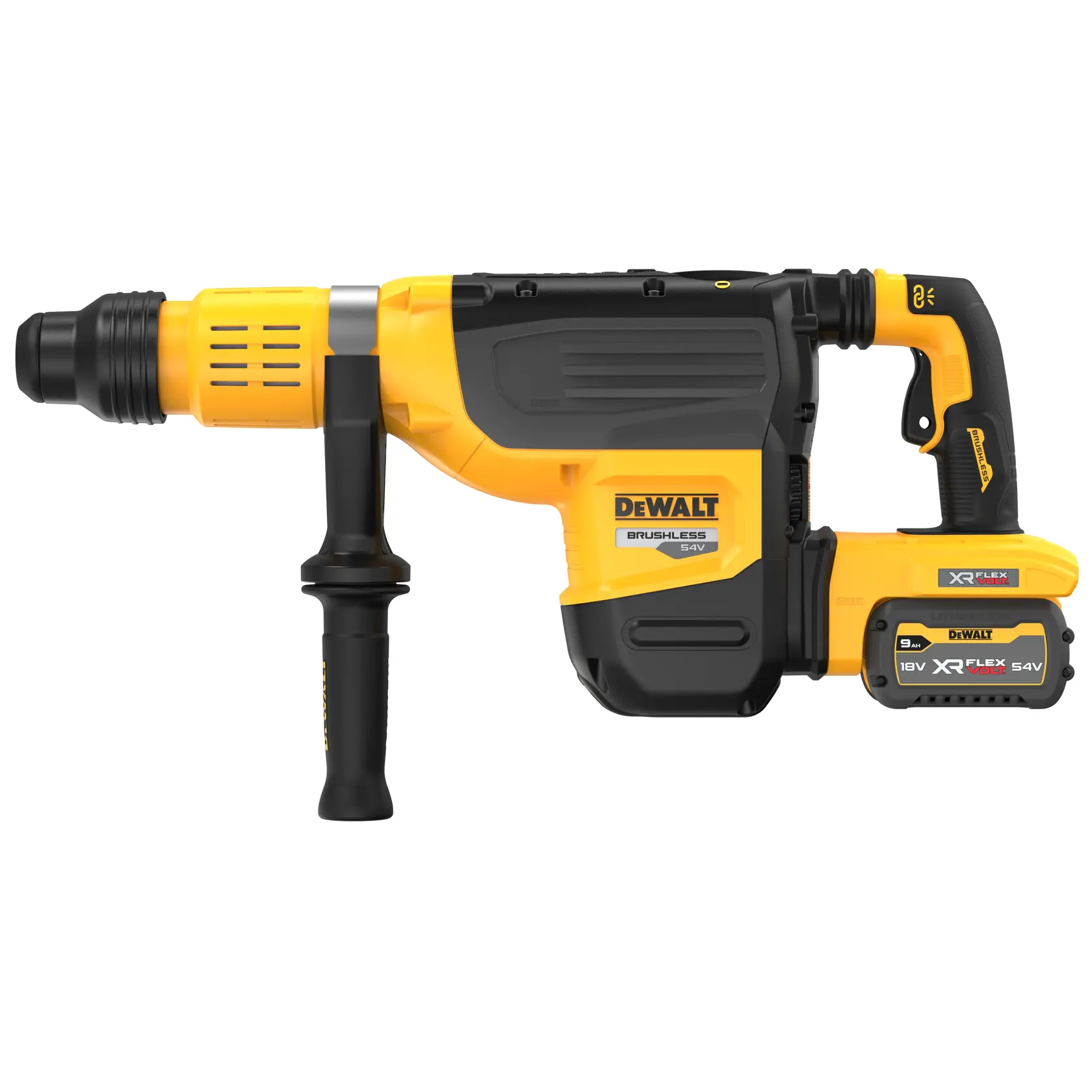 54V XR FLEXVOLT 52 mm SDS-Max FÚRÓKALAPÁCS - 2 × 12 Ah akkumulátorral