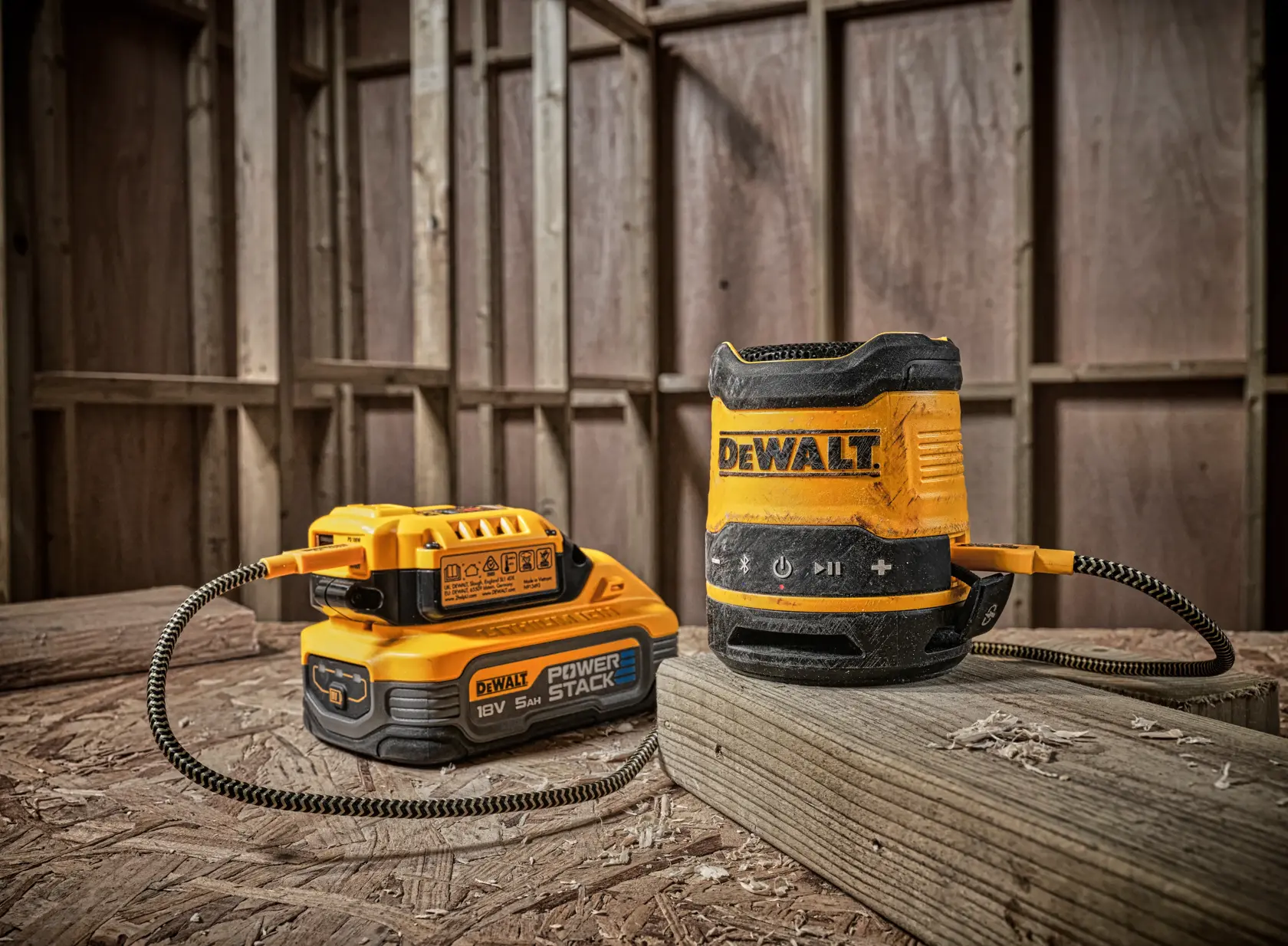 DEWALT® újratölthető USB-C kompakt Bluetooth hangszóró