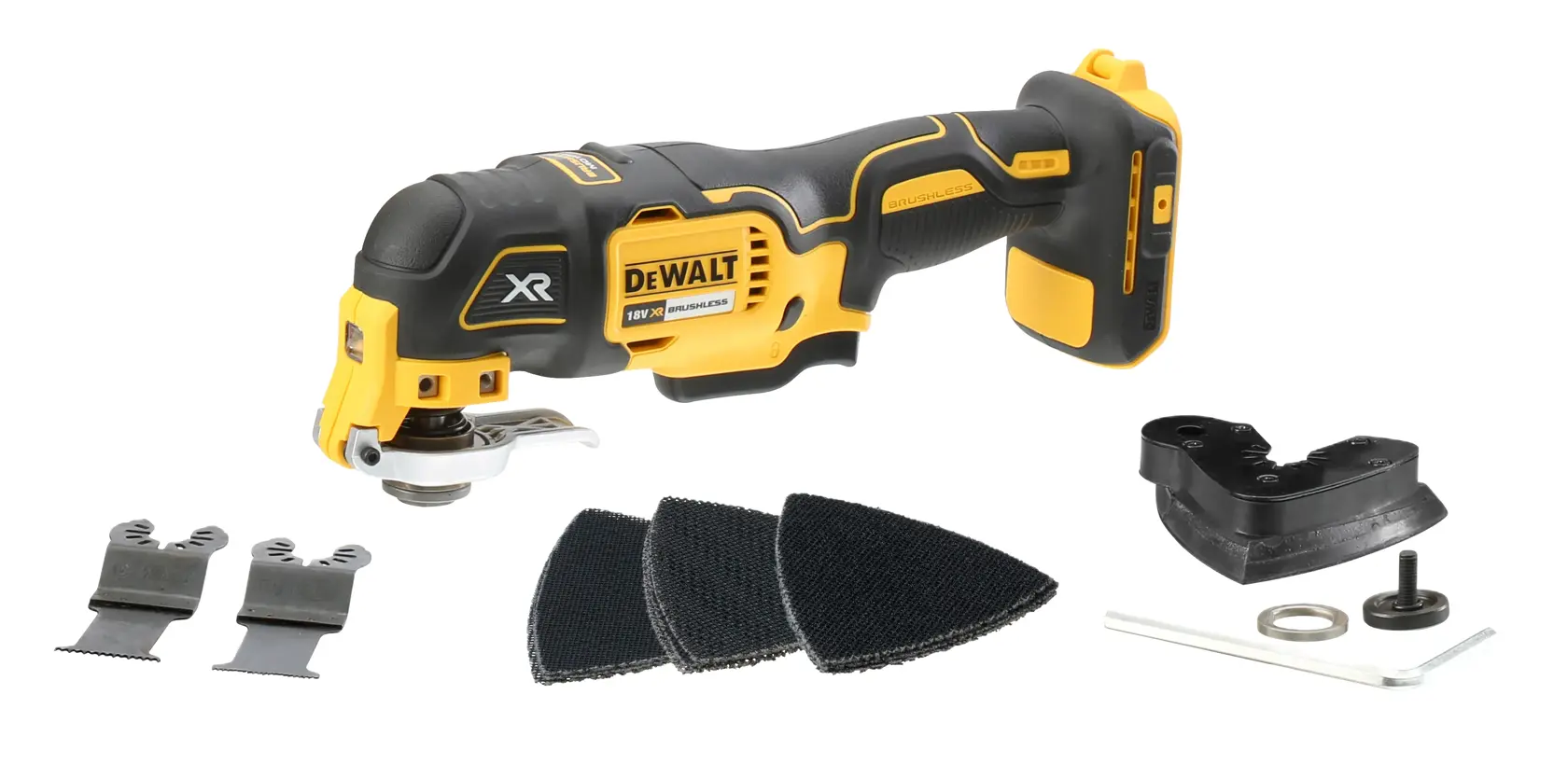 DEWALT® 18 V-os XR® szénkefe nélküli multifunkciós gép rezgő (csak szerszám)