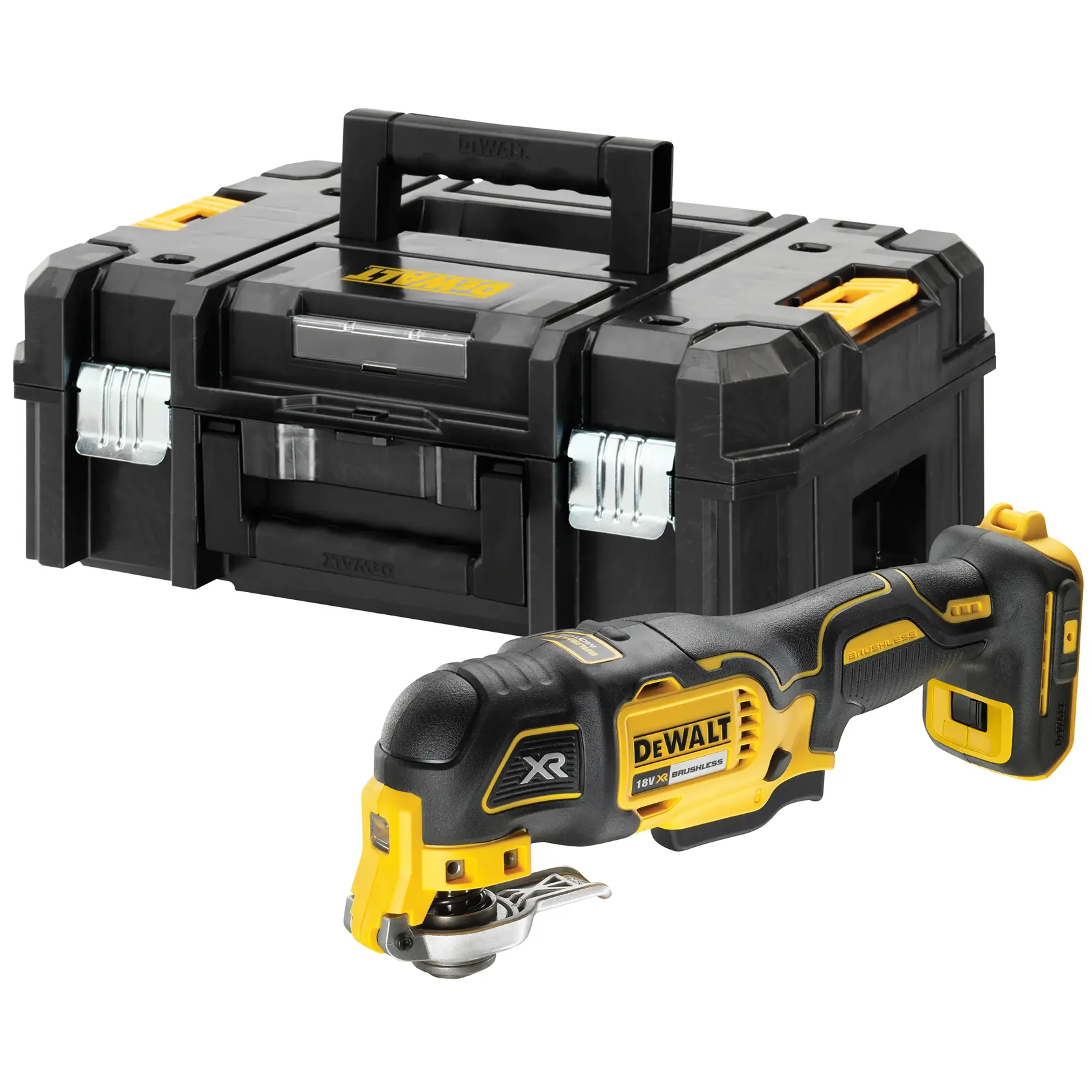 18V XR kefe nélküli multitool, akkumulátor és töltő nélkül, papírdobozban