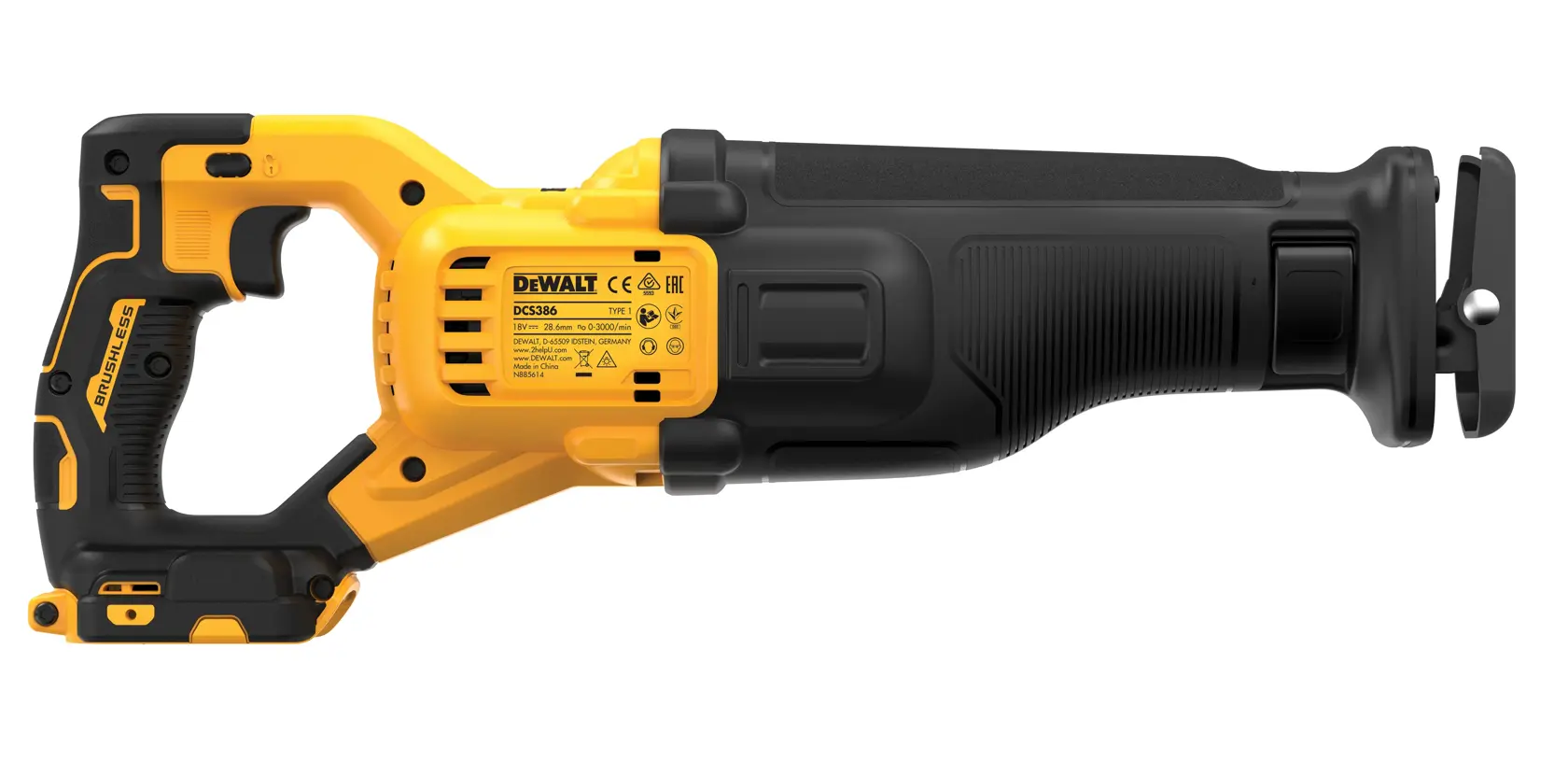 54V FLEXVOLT Kefe nélküli orrfűrész, akkumulátor és töltő nélkül, TSTAK kofferben