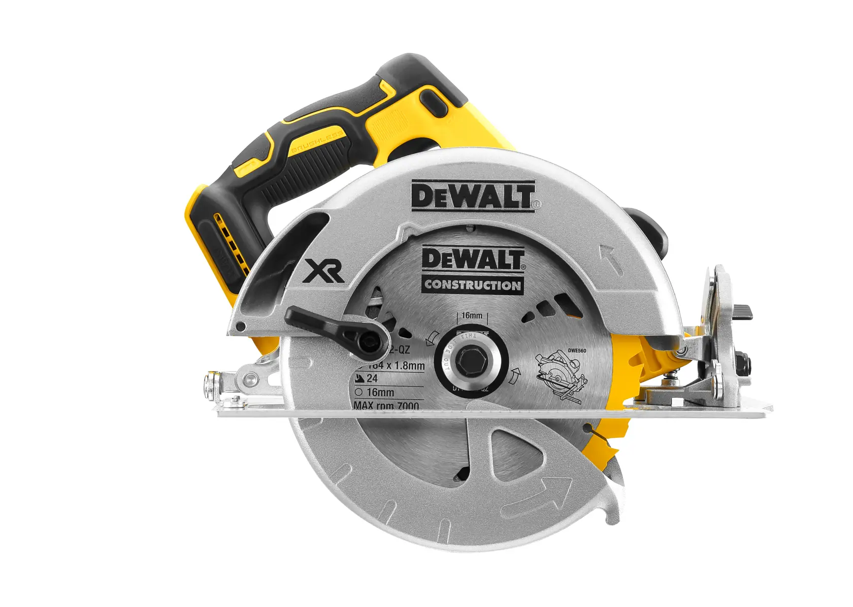 18V XR kefe nélküli 184MM KÖRFŰRÉSZ AKKU ÉS TÖLTŐ NÉLKÜL