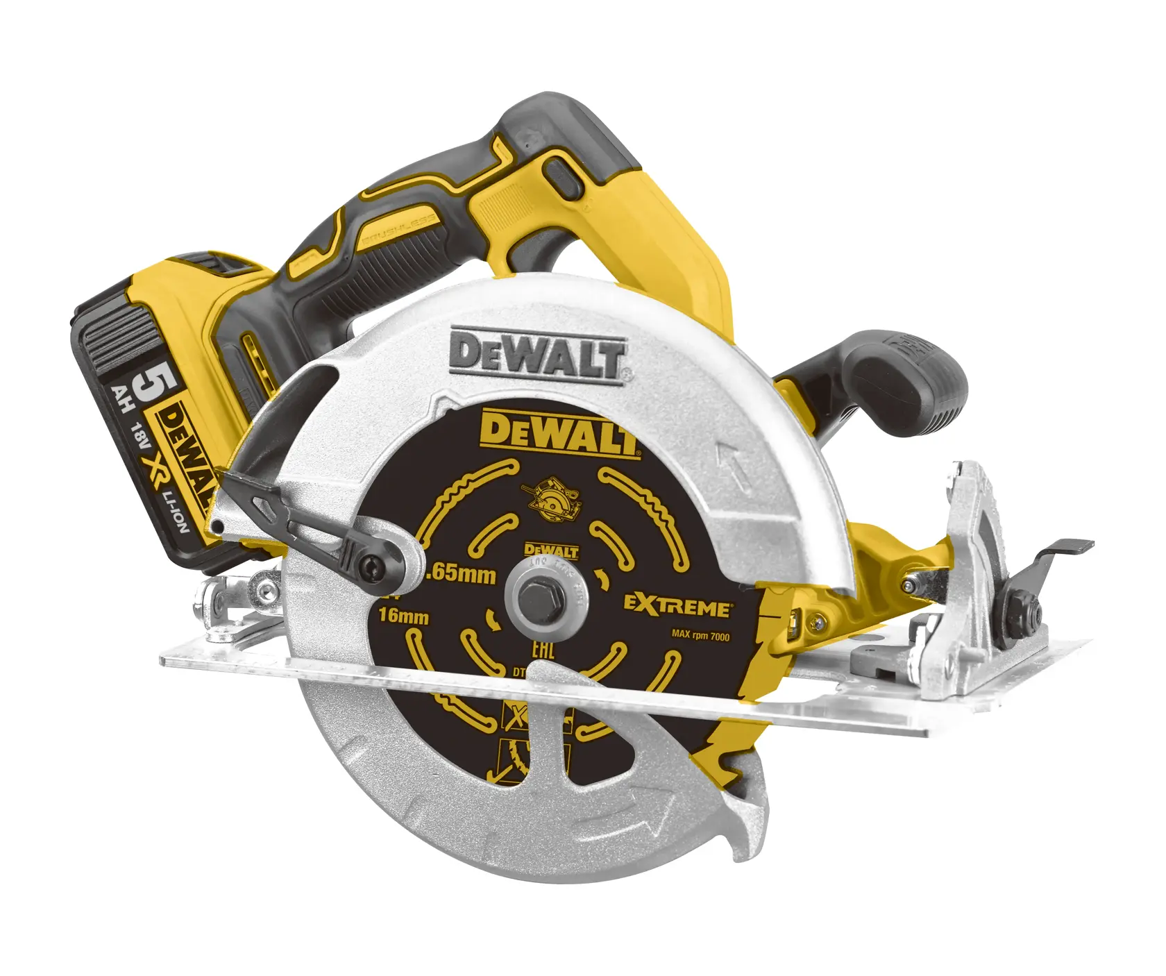 18V XR kefe nélküli 184 MM KÖRFŰRÉSZ KÉSZLETBEN