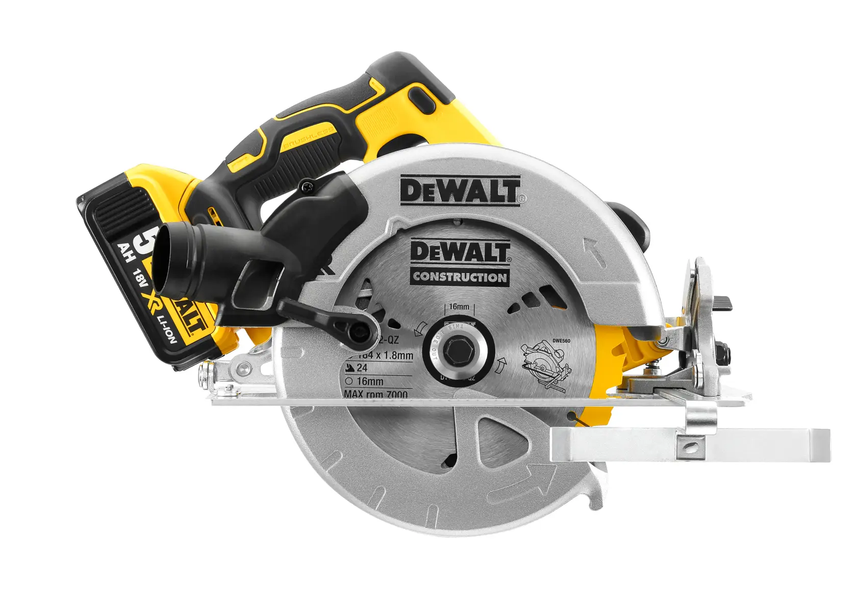 18V XR kefe nélküli 184 MM KÖRFŰRÉSZ KÉSZLETBEN