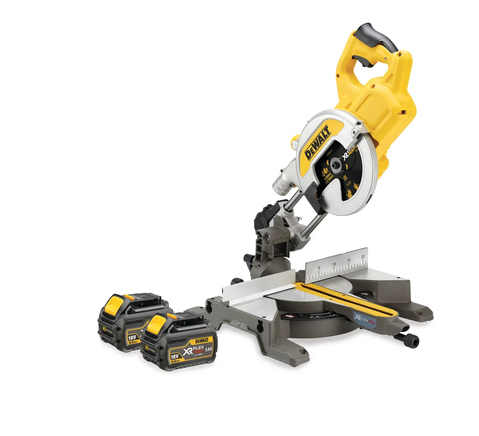 54V FLEXVOLT 216 mm Gérfűrész 2 akkumulátorral