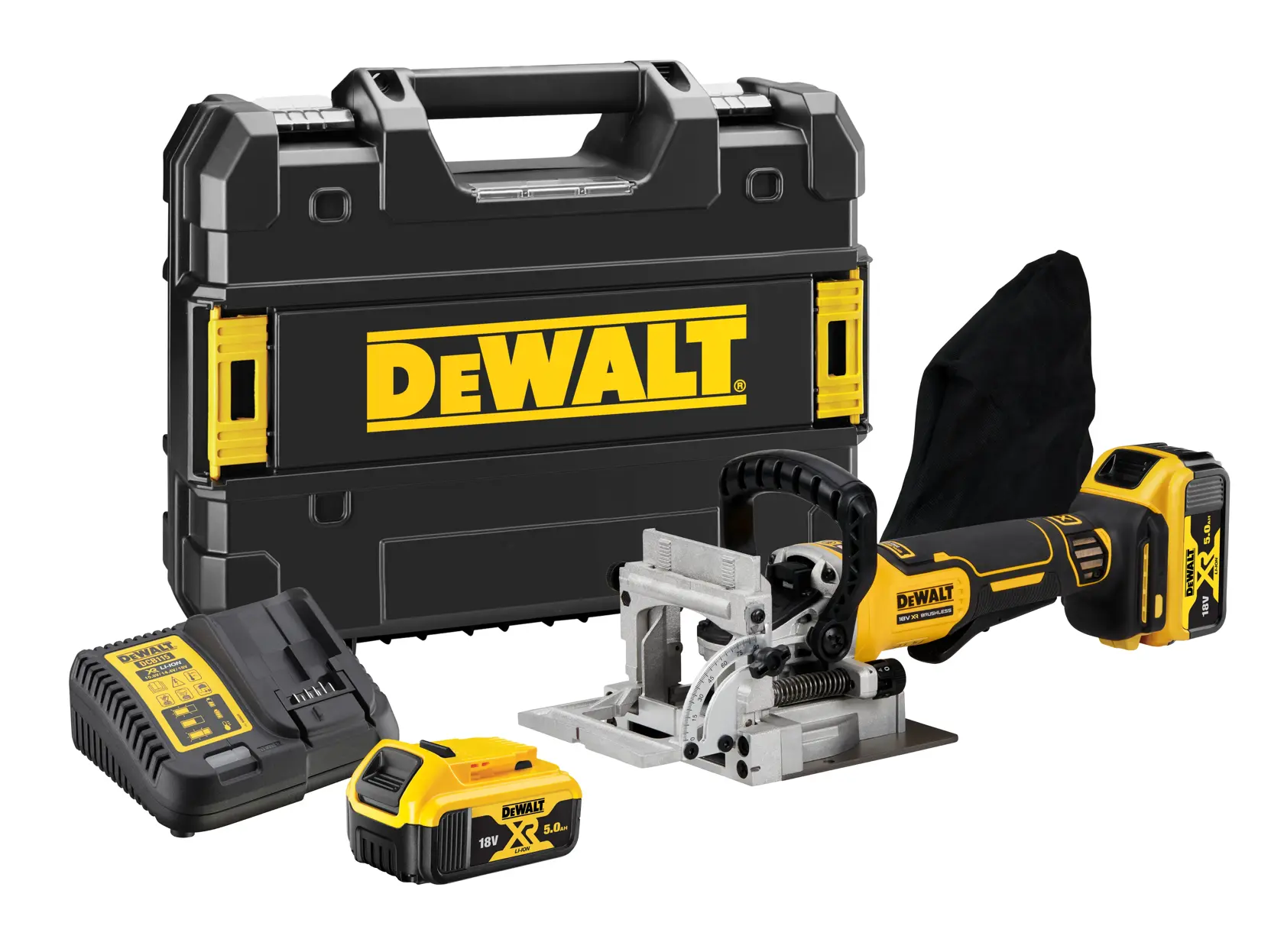 DEWALT® 18V XR® kefe nélküli kekszcsatlakozó - 2 x 5Ah