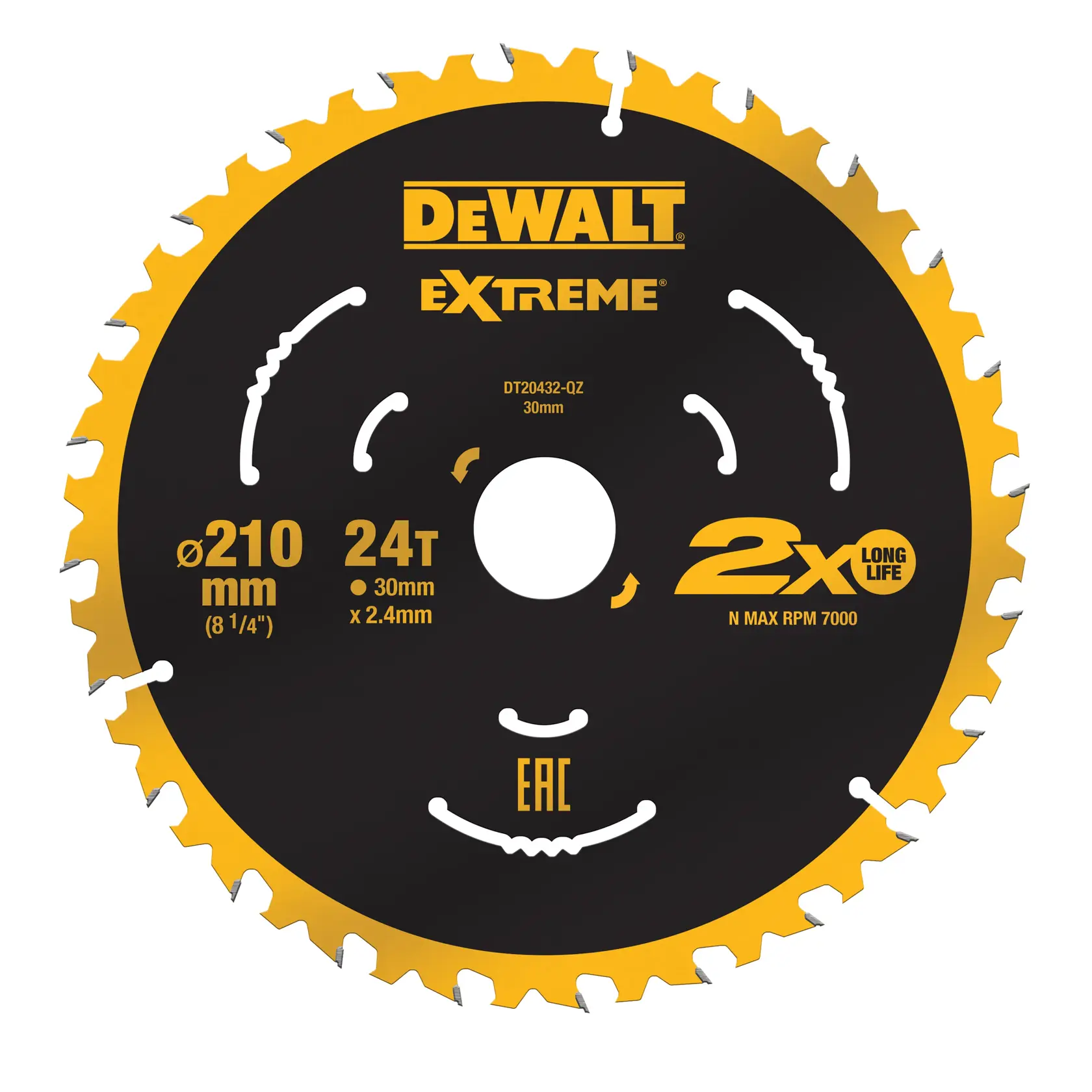 DEWALT EXTREME 210 mm × 30 mm 24 T körfűrészlap