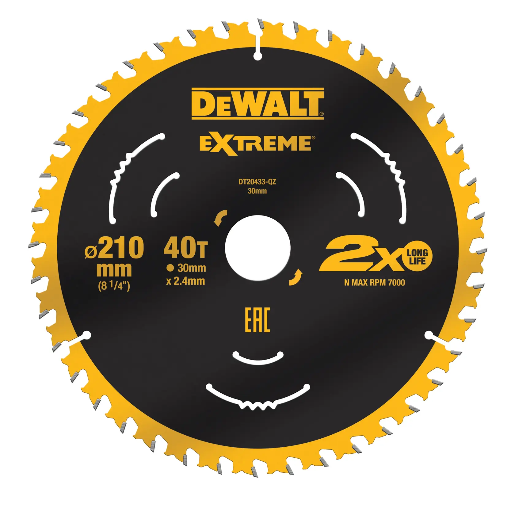 DEWALT EXTREME 210 mm × 30 mm 40 T körfűrészlap