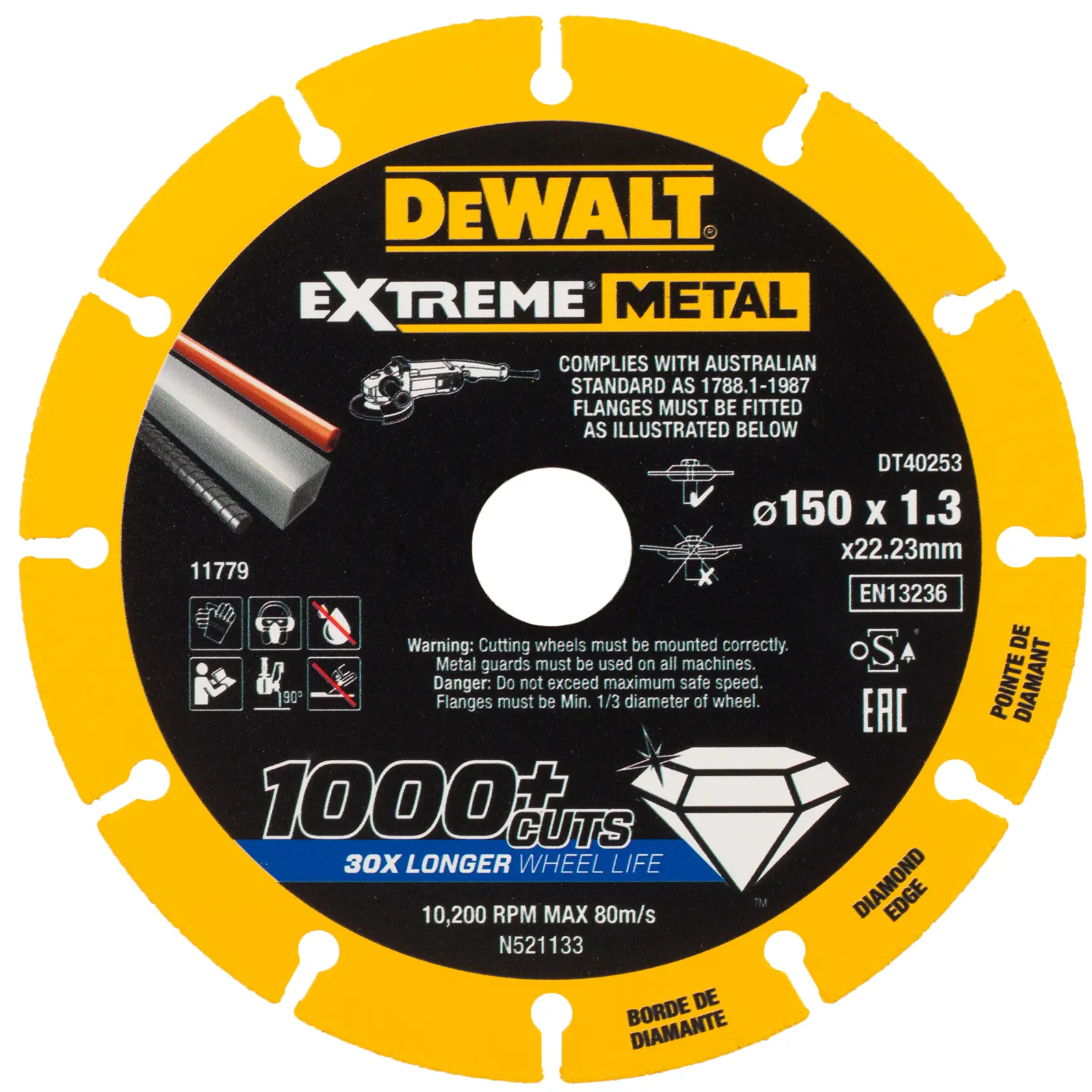 DEWALT EXTREME gyémánt vágókorong 150×22,23×1,3 mm