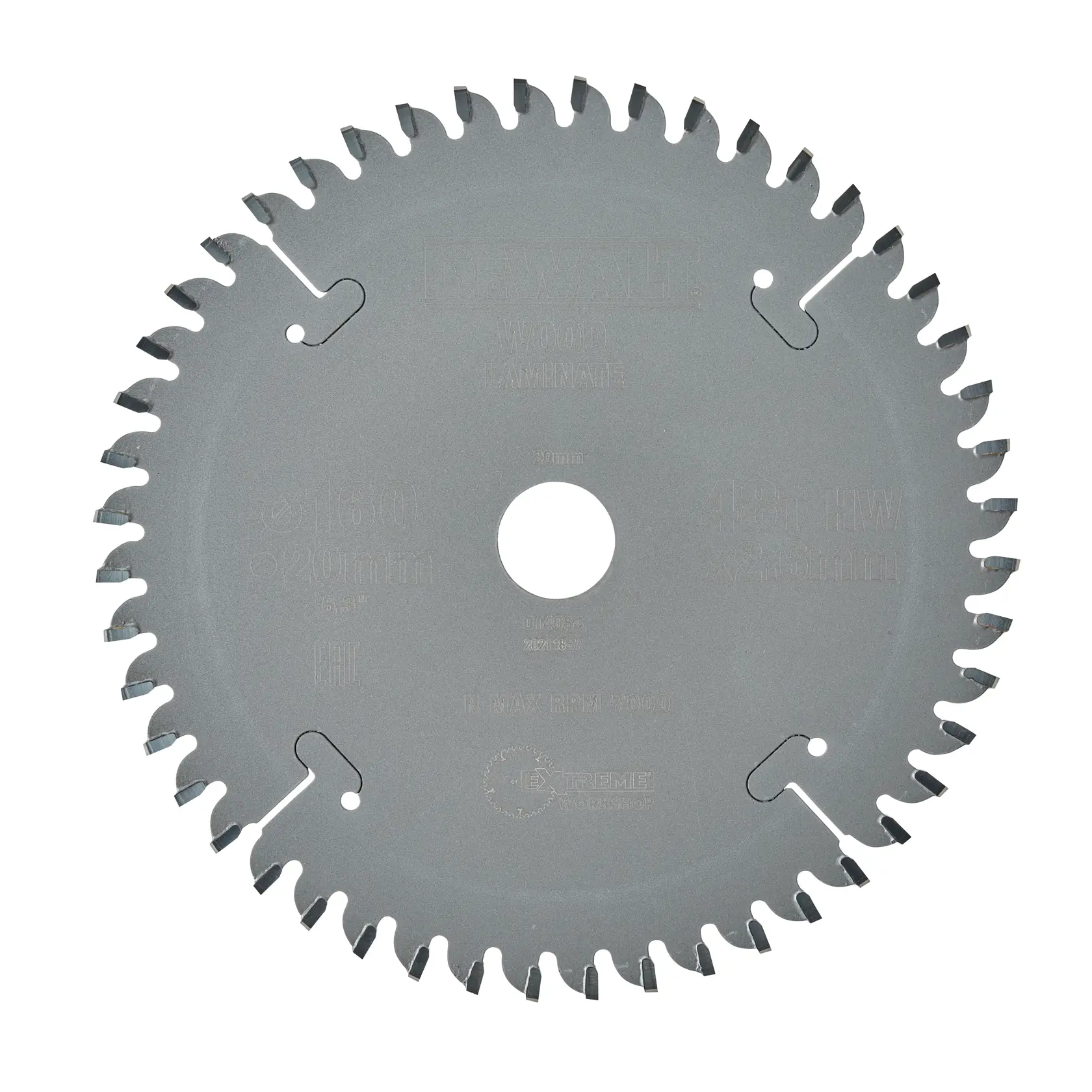 DEWALT EXTREME WORKSHOP körfűrészlap 160 mm 48 fog (20 mm furat)
