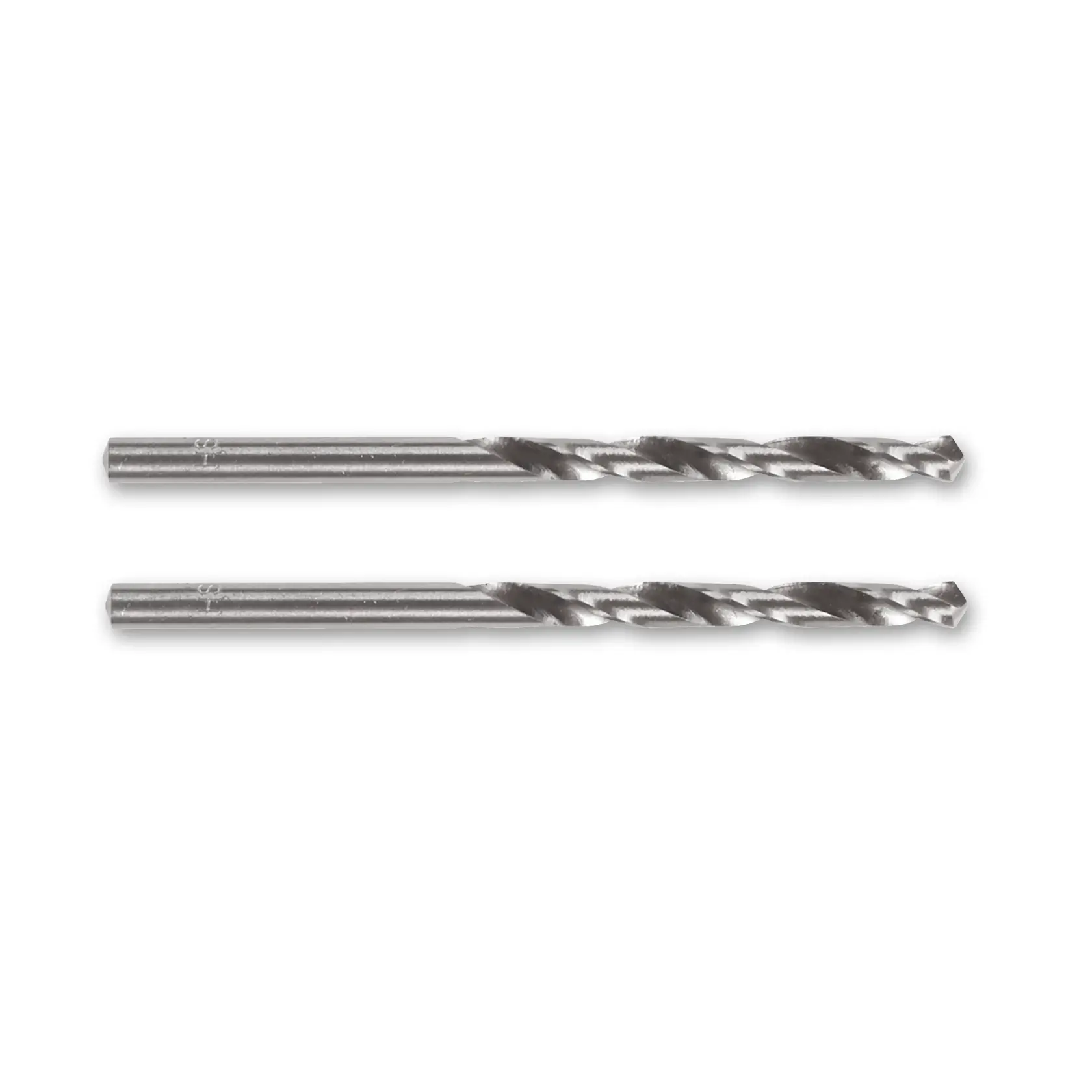 Dos brocas de metal DEWALT DT5208 con estrías espirales, mostradas en paralelo sobre fondo blanco.