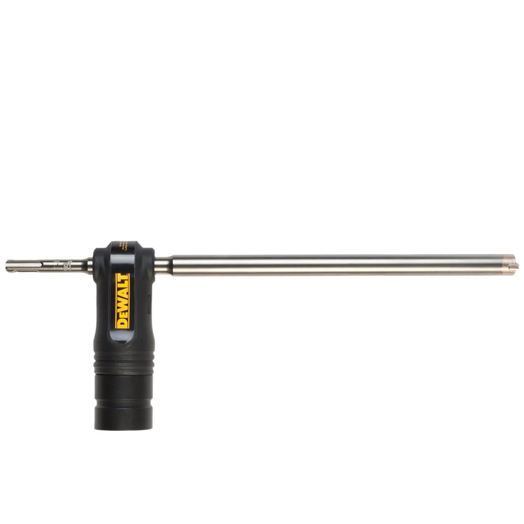 DEWALT DT60343 broca larga con mango negro y amarillo, usada para perforaciones precisas.