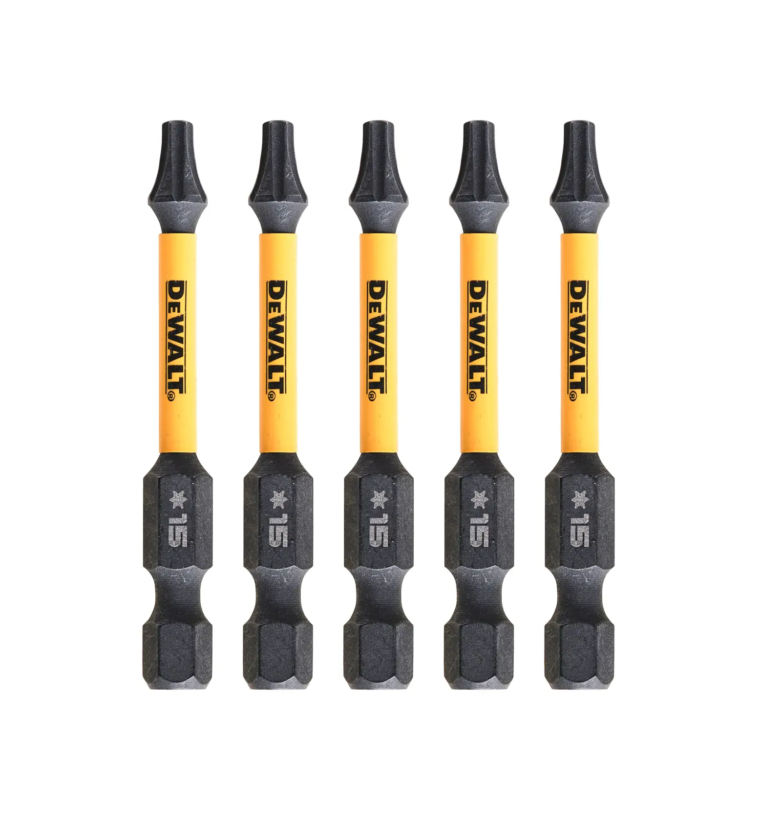Graphique montrant la marque DEWALT XTREME Sub-Compact Series avec le slogan 'Compact et performance garantie' sur un fond jaune.