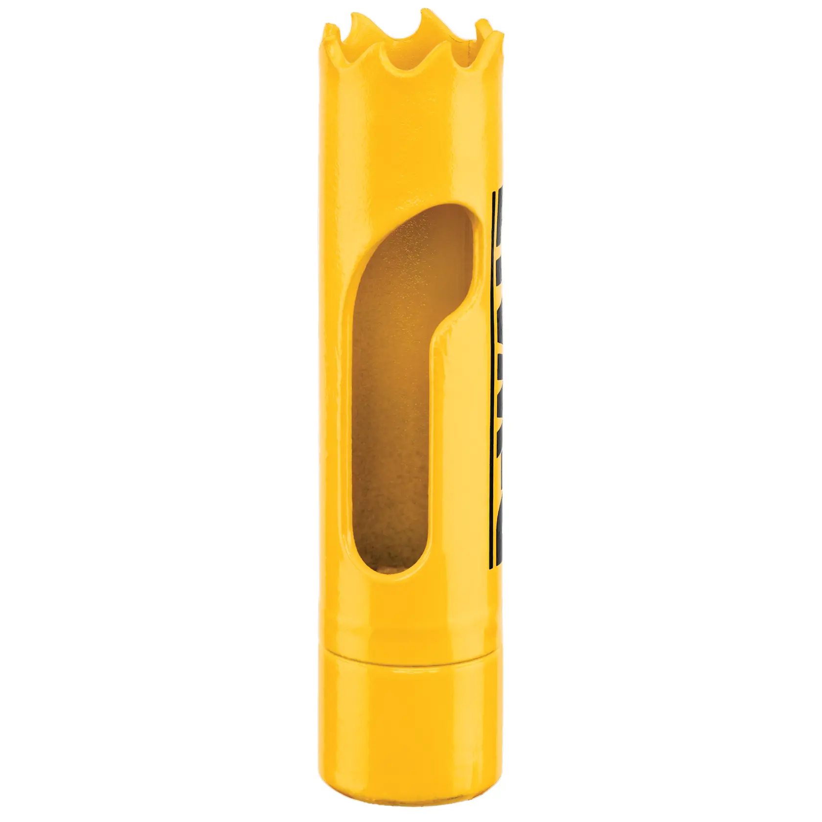 Grafik mit DEWALT XTREME Sub-Compact Series Branding und dem Slogan 'Kompakt und leistungsstark' auf gelbem Hintergrund.