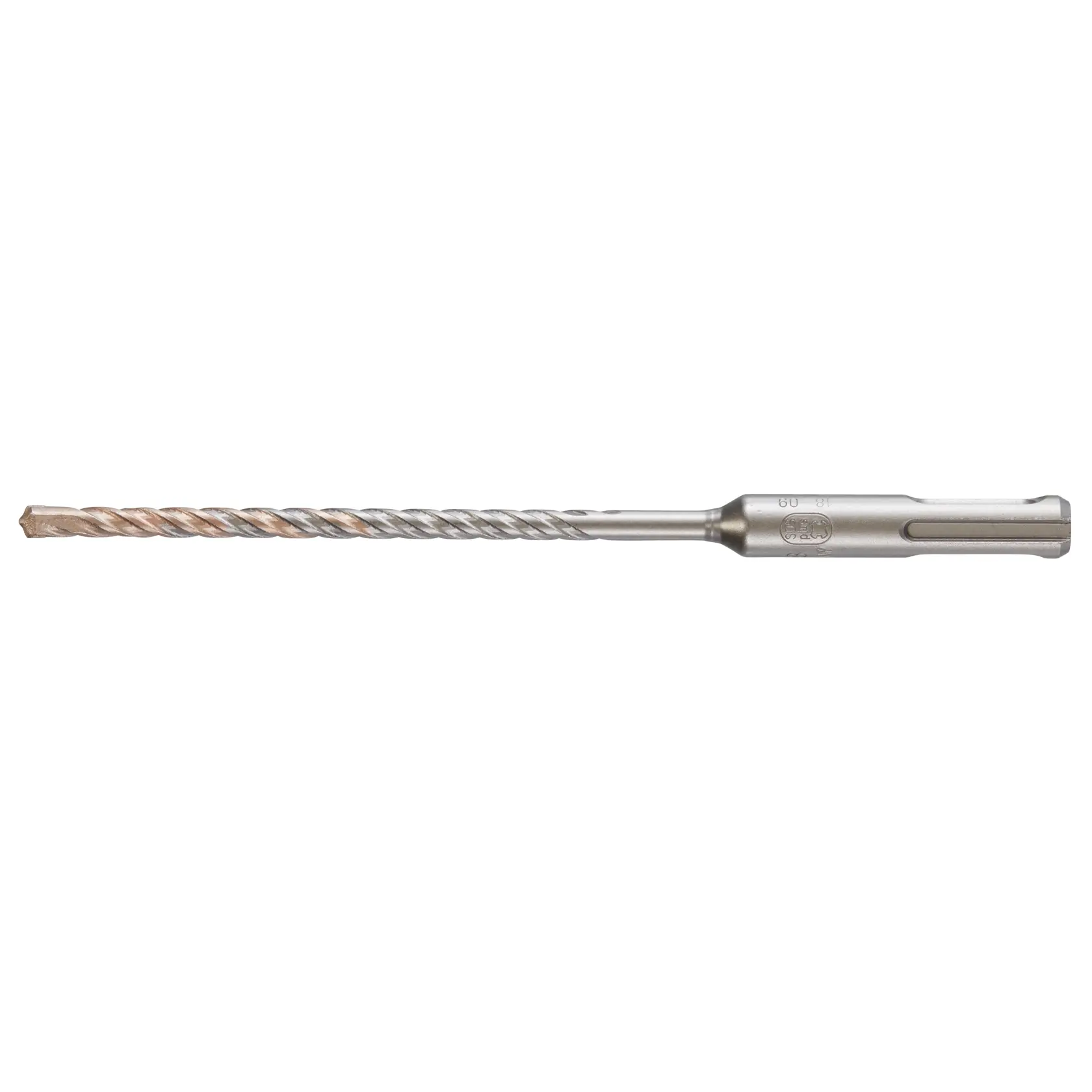 Broca larga DEWALT DT9505 metálica, con estrías en espiral y vástago SDS para perforar mampostería.