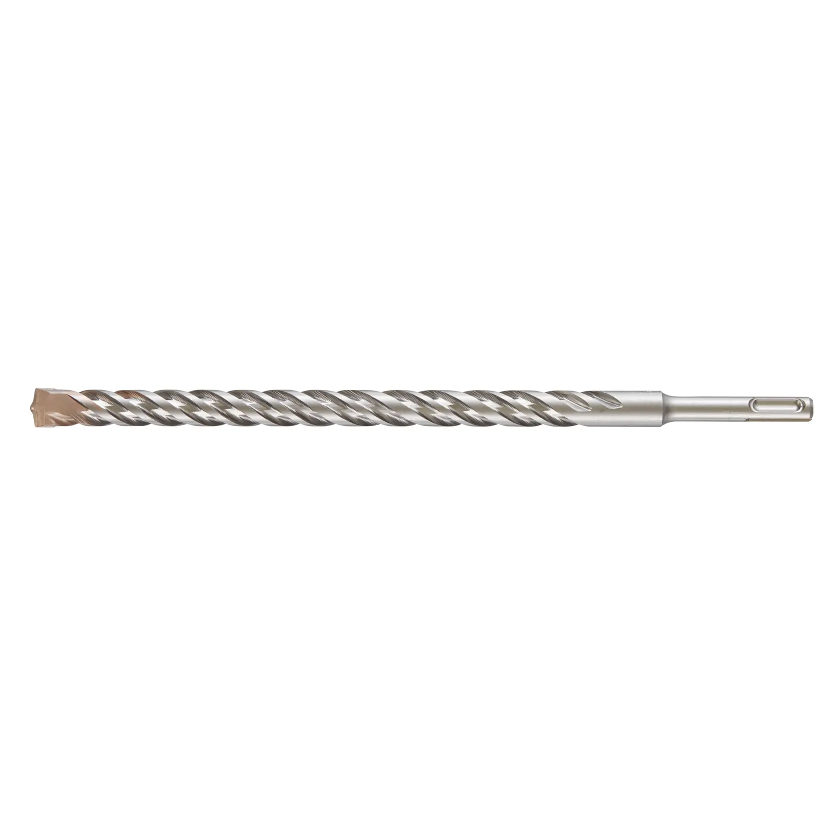 Broca Dewalt DT9576 de metal con espiral para perforar mampostería, sobre fondo blanco.