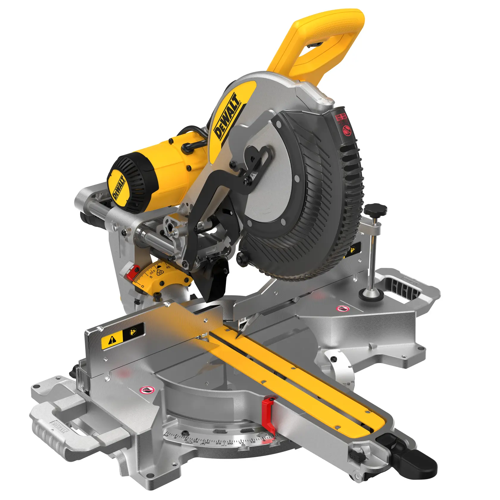 DEWALT DWS780, DWS780KIT Gehrungssäge im Einsatz auf Baustelle. Kategorie Fotografie.