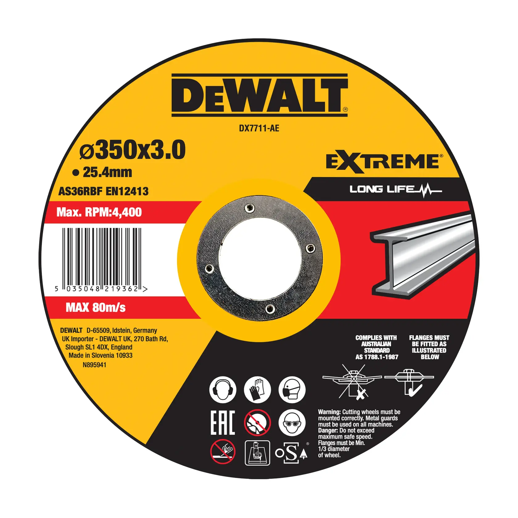 DEWALT® 350mm x 3mm x 25.4mm Type 41 Aprítófűrészkorong